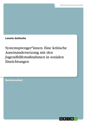 Systemsprenger*innen. Eine kritische Auseinandersetzung mit den Jugendhilfemaßnahmen in sozialen Einrichtungen