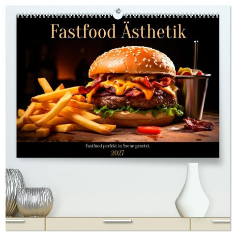 Fastfood Ästhetik (hochwertiger Premium Wandkalender 2027 DIN A2 quer), Kunstdruck in Hochglanz