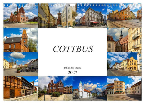 Cottbus Impressionen (Wandkalender 2027 DIN A3 quer), CALVENDO Monatskalender