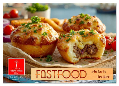 Fastfood einfach lecker (Wandkalender 2026 DIN A4 quer), CALVENDO Monatskalender