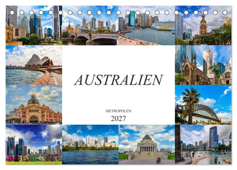 Australien Metropolen (Tischkalender 2027 DIN A5 quer), CALVENDO Monatskalender