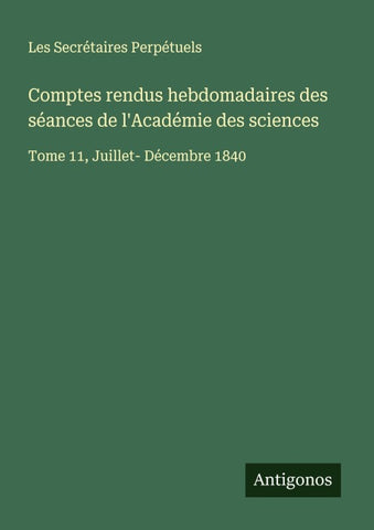 Comptes rendus hebdomadaires des séances de l'Académie des sciences