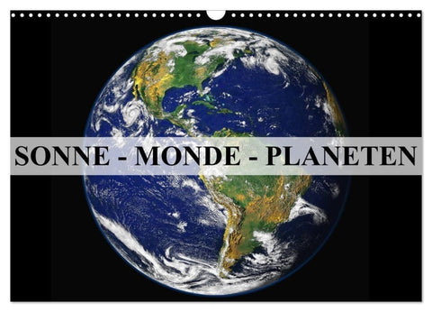 Sonne, Monde und Planeten (Wandkalender 2027 DIN A3 quer), CALVENDO Monatskalender