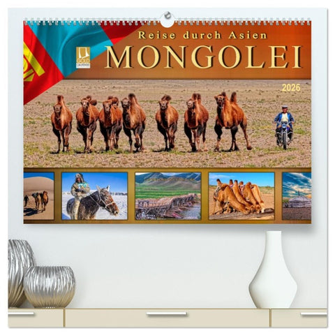 Reise durch Asien - Mongolei (hochwertiger Premium Wandkalender 2026 DIN A2 quer), Kunstdruck in Hochglanz