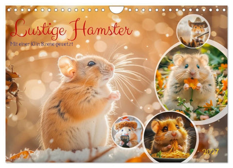 Lustige Hamster (Wandkalender 2027 DIN A4 quer), CALVENDO Monatskalender