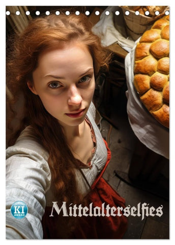 Mittelalterselfies (Tischkalender 2026 DIN A5 hoch), CALVENDO Monatskalender