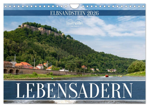 Lebensadern - Elbsandstein (Wandkalender 2026 DIN A4 quer), CALVENDO Monatskalender