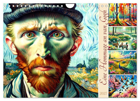 Eine Hommage an van Gogh (Wandkalender 2027 DIN A4 quer), CALVENDO Monatskalender