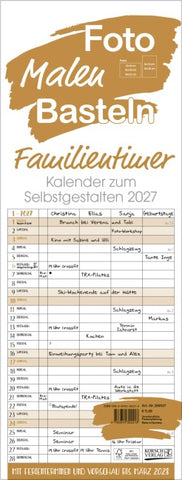 Foto-Malen-Basteln Familientimer gold 2027