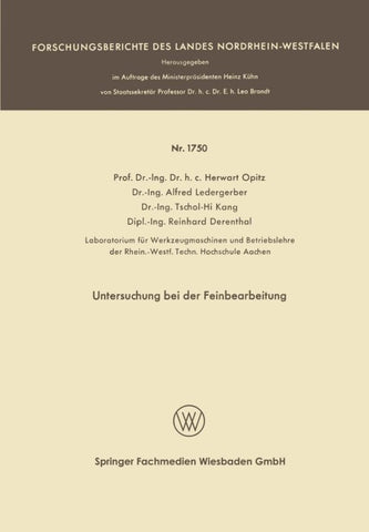 Untersuchung bei der Feinbearbeitung