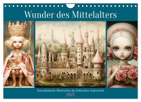 Wunder des Mittelalters. Surrealistische Illustration der keltischen Anderswelt (Wandkalender 2027 DIN A4 quer), CALVENDO Monatskalender