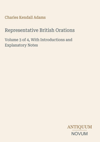 Representative British Orations