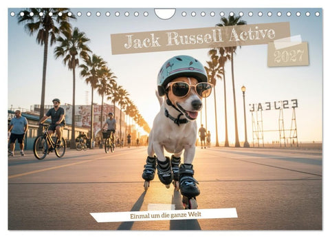 Jack Russel Active (Wandkalender 2027 DIN A4 quer), CALVENDO Monatskalender