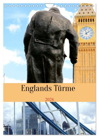 Englands Türme (Wandkalender 2026 DIN A4 hoch), CALVENDO Monatskalender