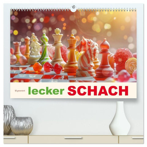 Lecker Schach (hochwertiger Premium Wandkalender 2027 DIN A2 quer), Kunstdruck in Hochglanz
