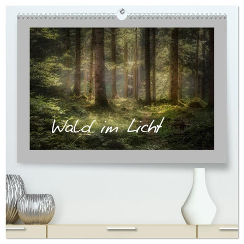 Wald im Licht (hochwertiger Premium Wandkalender 2026 DIN A2 quer), Kunstdruck in Hochglanz
