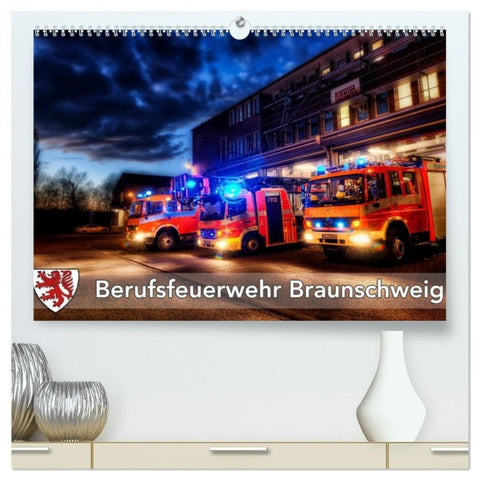 Berufsfeuerwehr Braunschweig (hochwertiger Premium Wandkalender 2026 DIN A2 quer), Kunstdruck in Hochglanz