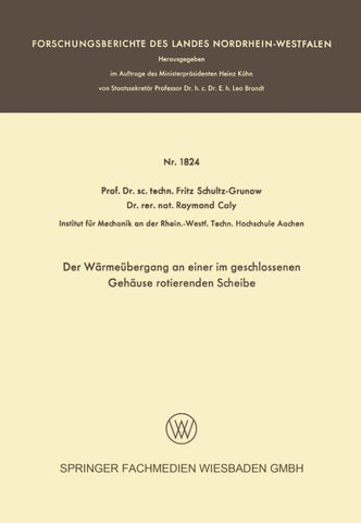 Der Wärmeübergang an einer im geschlossenen Gehäuse rotierenden Scheibe