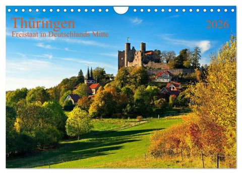 Thüringen Freistaat in Deutschlands Mitte (Wandkalender 2026 DIN A4 quer), CALVENDO Monatskalender