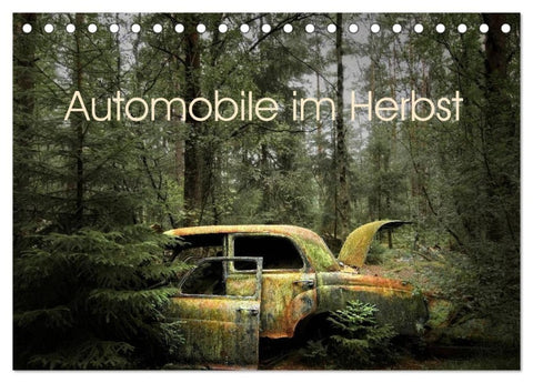 Automobile im Herbst (Tischkalender 2027 DIN A5 quer), CALVENDO Monatskalender