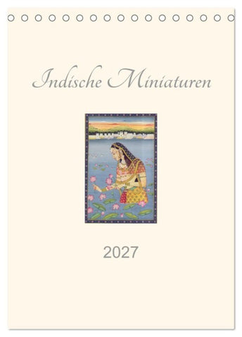 Indische Miniaturen (Tischkalender 2027 DIN A5 hoch), CALVENDO Monatskalender