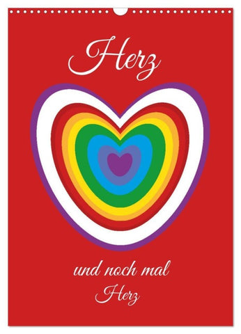 Herz und noch mal Herz (Wandkalender 2027 DIN A3 hoch), CALVENDO Monatskalender