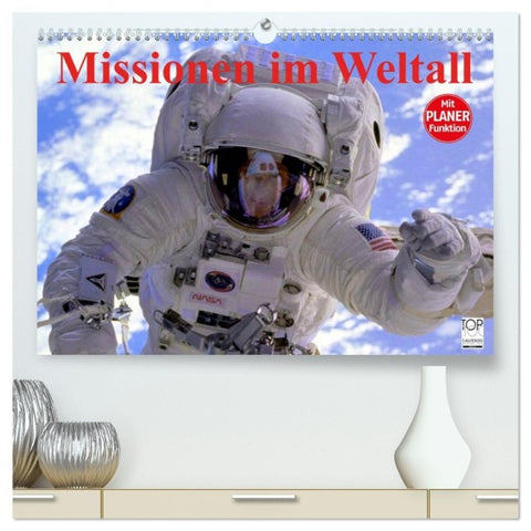 Missionen im Weltall (hochwertiger Premium Wandkalender 2027 DIN A2 quer), Kunstdruck in Hochglanz