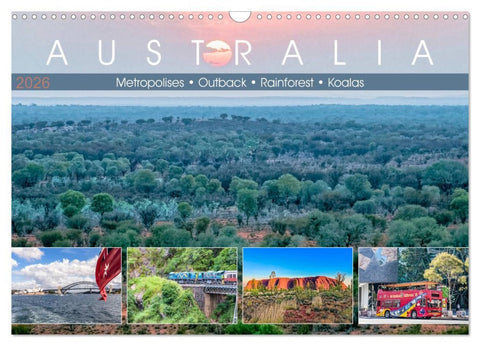 Australia - Metropolises ¿ Outback ¿ Rainforest ¿ Koalas (Wall Calendar 2026 DIN A3 landscape), CALVENDO 12 Month Wall Calendar