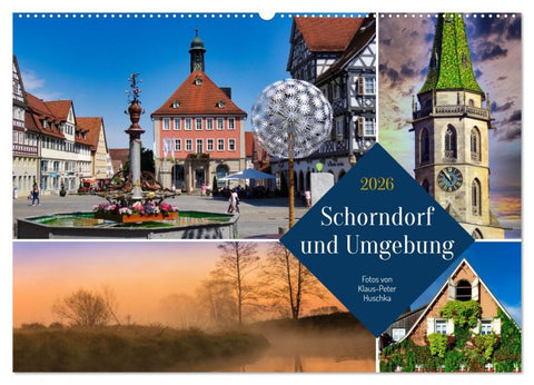 Schorndorf und Umgebung (Wandkalender 2026 DIN A2 quer), CALVENDO Monatskalender