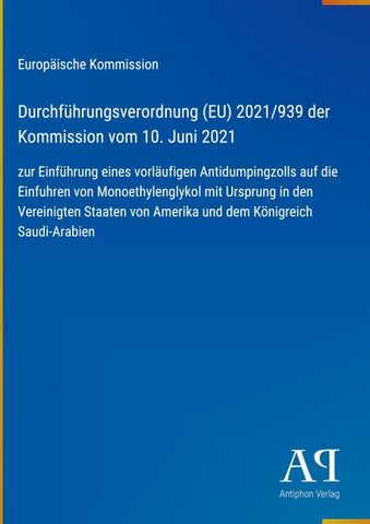 Durchführungsverordnung (EU) 2021/939 der Kommission vom 10. Juni 2021