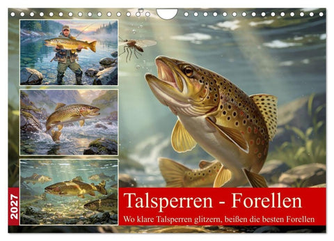 Talsperren - Forellen (Wandkalender 2027 DIN A4 quer), CALVENDO Monatskalender