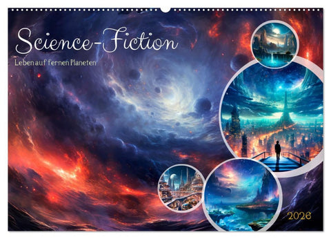 SCIENCE-FICTION Leben auf fernen Planeten (Wandkalender 2026 DIN A2 quer), CALVENDO Monatskalender