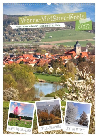Werra-Meißner-Kreis (Wandkalender 2027 DIN A2 hoch), CALVENDO Monatskalender