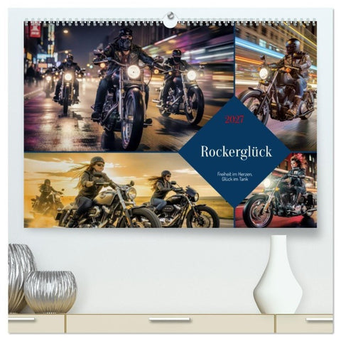 Rockerglück (hochwertiger Premium Wandkalender 2027 DIN A2 quer), Kunstdruck in Hochglanz