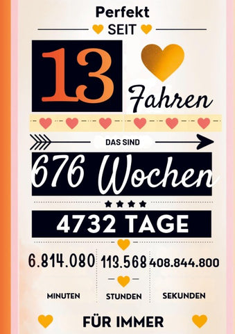 Notizbuch für Mädchen 13 Jahre- Geburtstagsgeschenk für 13 jährige Mädchen