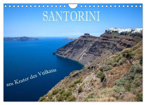 Santorini - Am Krater des Vulkans (Wandkalender 2027 DIN A4 quer), CALVENDO Monatskalender