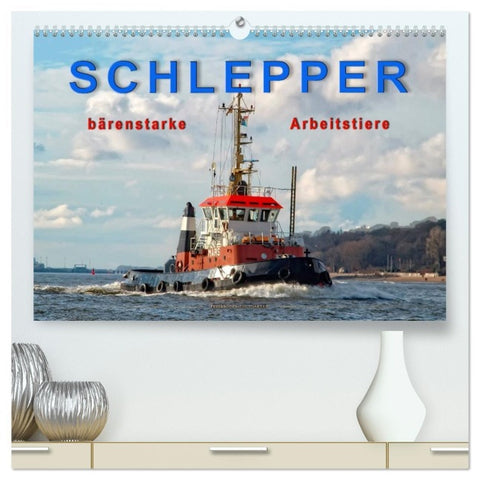Schlepper - bärenstarke Arbeitstiere (hochwertiger Premium Wandkalender 2026 DIN A2 quer), Kunstdruck in Hochglanz