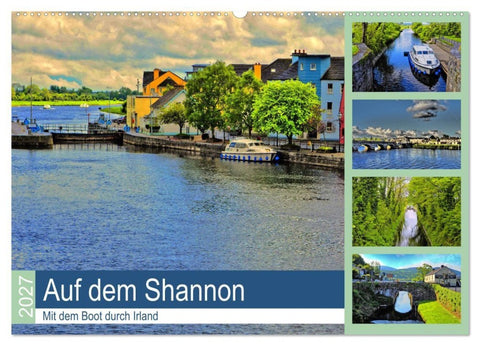 Auf dem Shannon - Mit dem Boot durch Irland (Wandkalender 2027 DIN A2 quer), CALVENDO Monatskalender