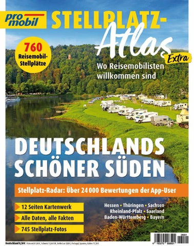 promobil Stellplatz-Atlas 01/2026 Deutschlands schöner Süden