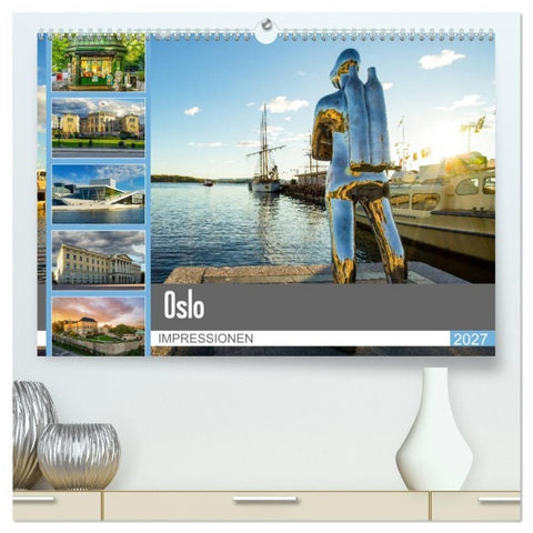 Oslo Impressionen (hochwertiger Premium Wandkalender 2027 DIN A2 quer), Kunstdruck in Hochglanz