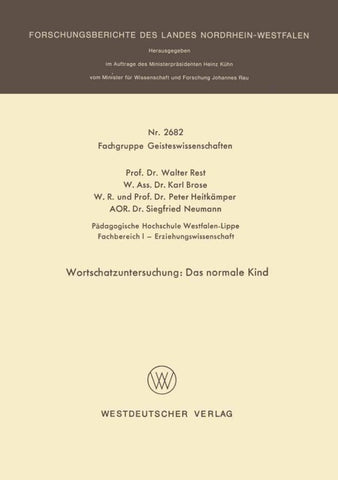 Wortschatzuntersuchung: Das normale Kind