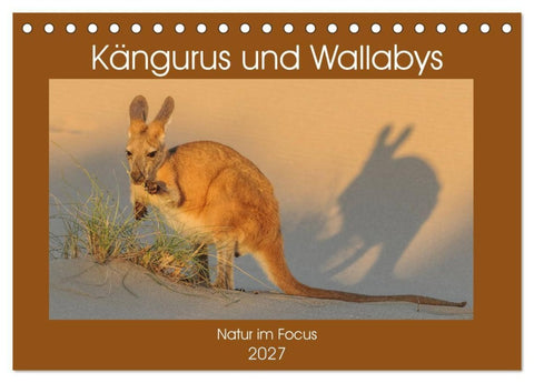 Kängururs und Wallabys (Tischkalender 2027 DIN A5 quer), CALVENDO Monatskalender