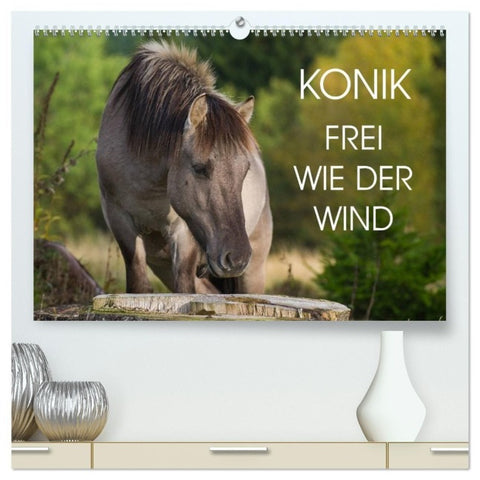 Konik - Frei geboren (hochwertiger Premium Wandkalender 2027 DIN A2 quer), Kunstdruck in Hochglanz