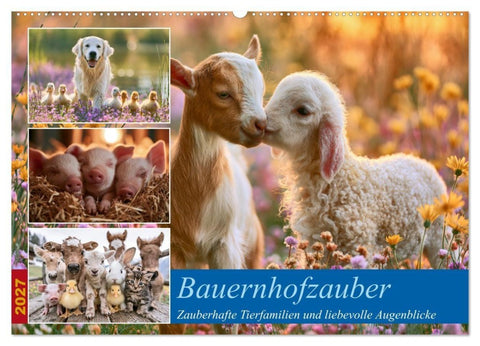 Bauernhofzauber (Wandkalender 2027 DIN A2 quer), CALVENDO Monatskalender