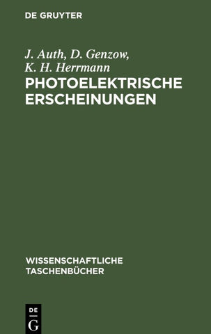 Photoelektrische Erscheinungen