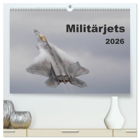 Militärjets (hochwertiger Premium Wandkalender 2026 DIN A2 quer), Kunstdruck in Hochglanz
