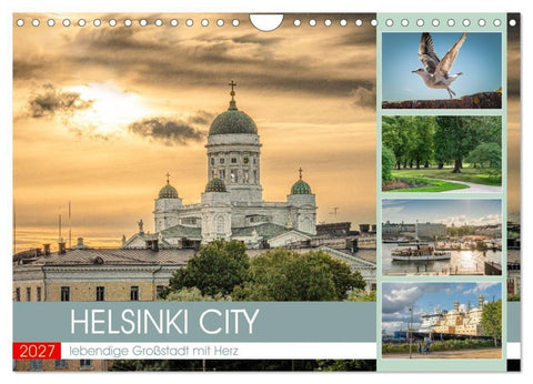 HELSINKI CITY (Wandkalender 2027 DIN A4 quer), CALVENDO Monatskalender