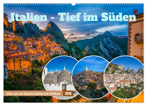 Italien - Tief im Süden (Wandkalender 2026 DIN A2 quer), CALVENDO Monatskalender