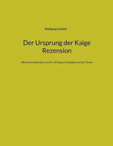 Der Ursprung der Kaige Rezension