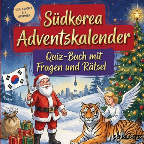 Südkorea-Adventskalender: Quiz-Buch mit Fragen und Rätsel